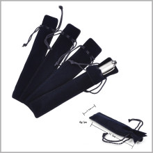 Soft Black Pen Velvet Bag with Line, Velvet Pen Gift Bag